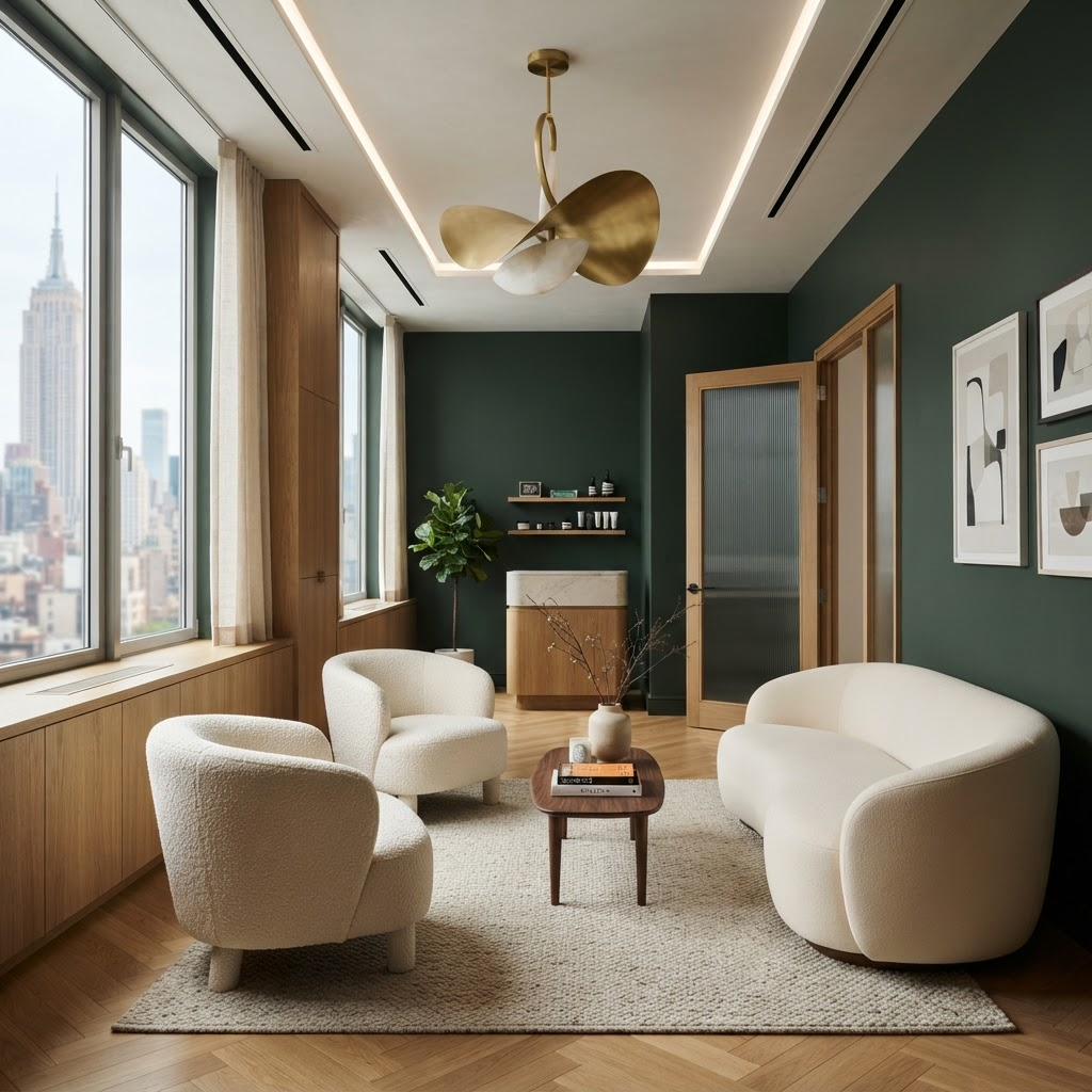 Quiet interior of the Vale studio